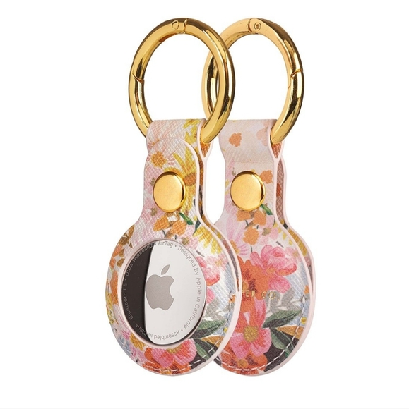 Rifle Paper Co MARGUERITE Key Ring for Apple AirTag Pink NEW - Picture 3 of 9